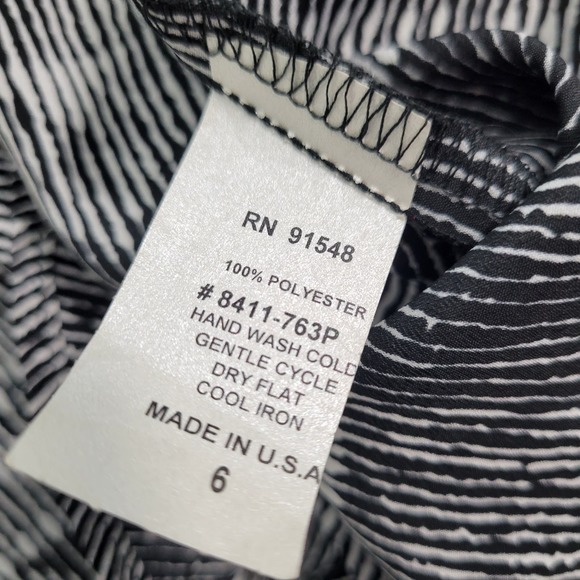 Barney's New York Women's Midi Black Diamond Print Dress Size 6  52522-0546 - Picture 8 of 9